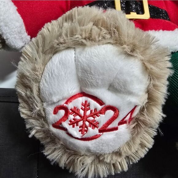 Set of 2 Christmas Holiday Time Snowflake 2024 Teddy Bear Tan, Girl & Boy 20" - Picture 14 of 15